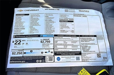 2026 Chevrolet Traverse LT