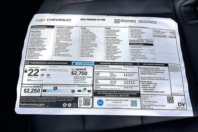 2026 Chevrolet Traverse RS