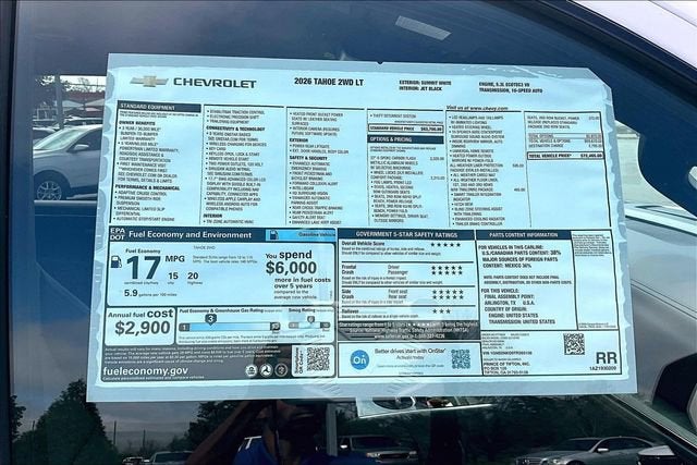 2026 Chevrolet Tahoe LT