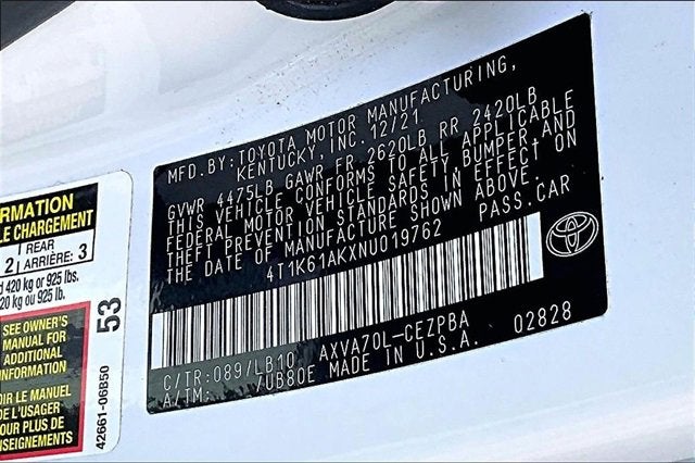 2022 Toyota Camry XSE